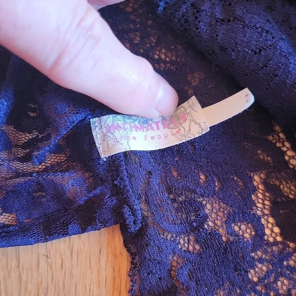 Free People Sheer Navy Lace Maxi Dress - Picture 6 of 13